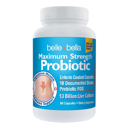 Belle+Bella Maximum Strength Probiotic Enteric Coated Capsules, 60 ea